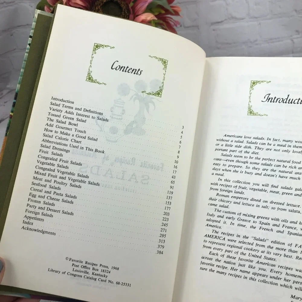 vintage cookbook favorite recipes of America salads 1968